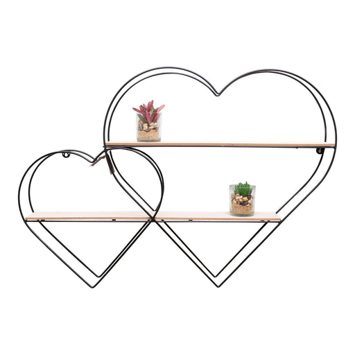 Double Heart Wall Shelf 83cm - Kozeenest