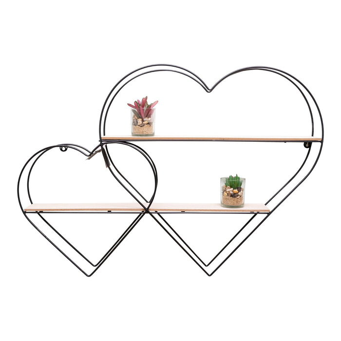 Double Heart Wall Shelf 83cm - Kozeenest