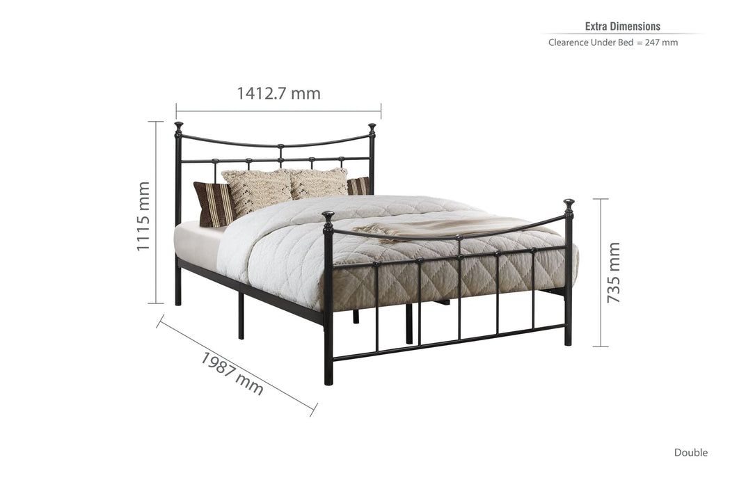 Emily Double Bed Black-1