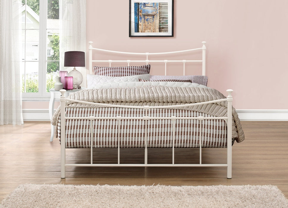 Emily Small Double Bed White-2