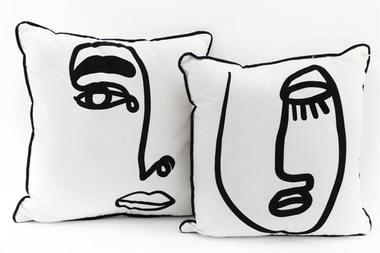 Face Print Scatter Cushions - Kozeenest