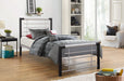 Faro Single Bed - Black & Silver-0