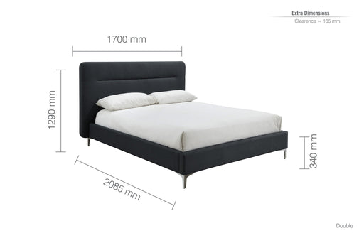 Finn Double Bed Grey-1