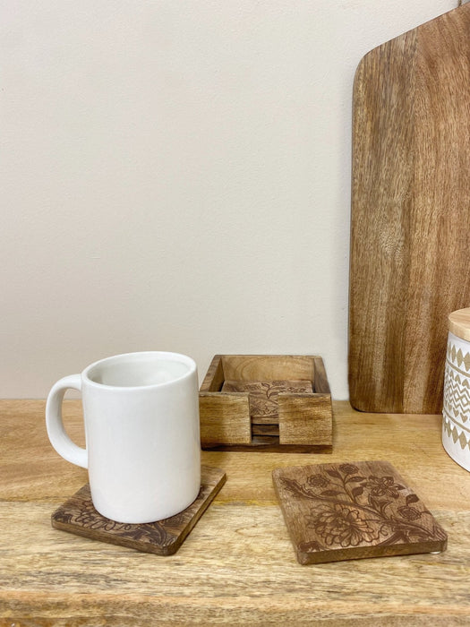 Four Sussex Range Wooden Coasters - Kozeenest