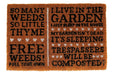 Free Weeds Potting Shed Doormat - Kozeenest