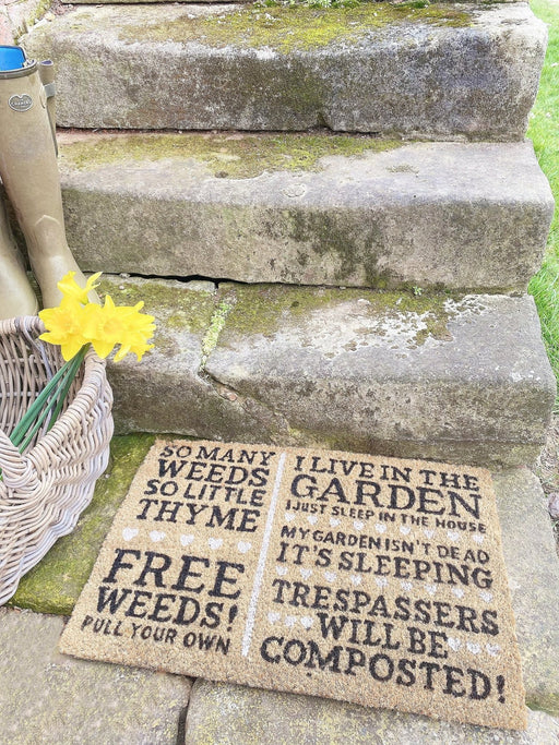 Free Weeds Potting Shed Doormat - Kozeenest