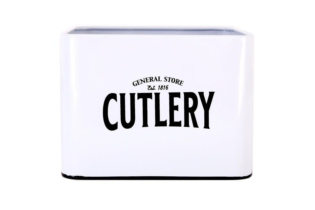 General Store Metal Cutlery Box 18x16cm - Kozeenest