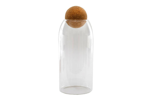 Glass Canister With Cork Stopper 26cm - Kozeenest