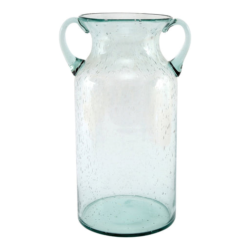 Glass Flower Vase with Handles Daisy Bubble Design 25cm - Kozeenest