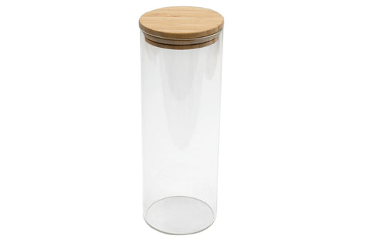 Glass Jar With Bamboo Lid 25cm - Kozeenest