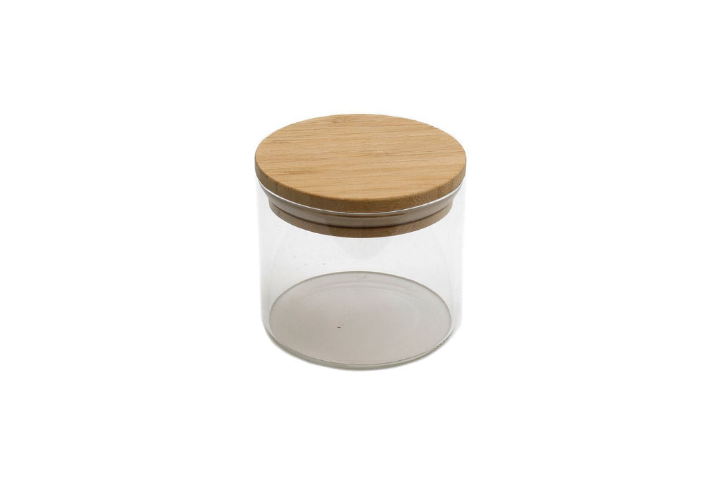 Glass Jar With Bamboo Lid 8cm - Kozeenest