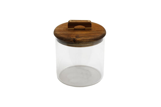 Glass Storage Jar with Acacia Lid 1.1L - Kozeenest