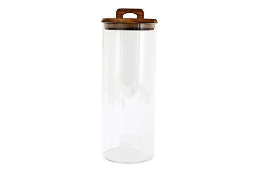 Glass Storage Jar with Acacia Lid 1.7L - Kozeenest