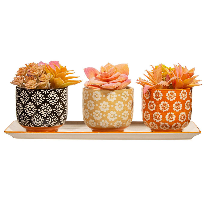 Global Craft Mini Planters - Set of 3 - Kozeenest