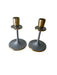 Glossy Grey Irina Candlestick, Set of 2, 15cm - Kozeenest