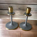 Glossy Grey Irina Candlestick, Set of 2, 15cm - Kozeenest