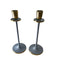 Glossy Grey Irina Candlestick, Set of 2, 26cm - Kozeenest