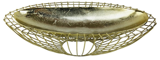 Gold Decorative Wire Bowl 58cm - Kozeenest