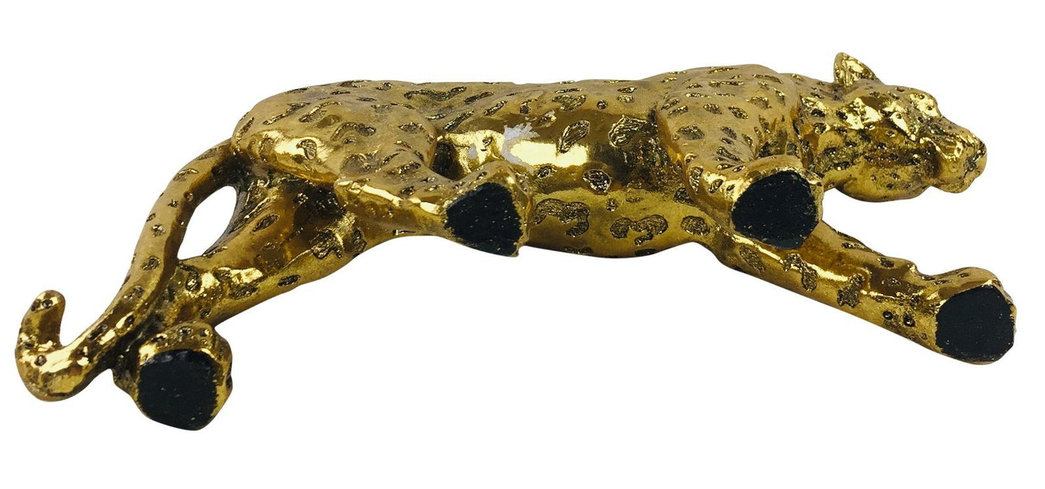 Gold Glitter Effect Leopard 27cm - Kozeenest