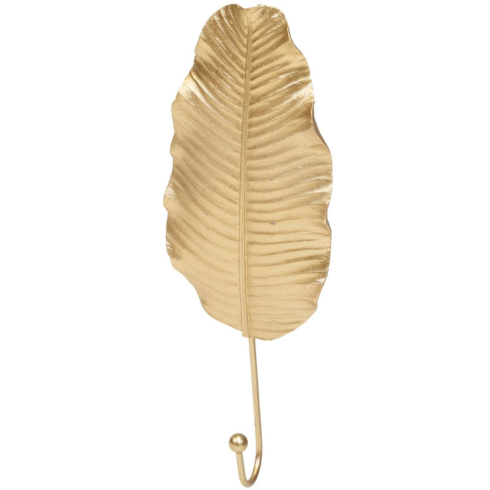 Gold Leaf Wall Hook 27cm - Kozeenest