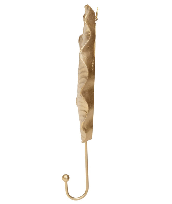 Gold Leaf Wall Hook 27cm - Kozeenest