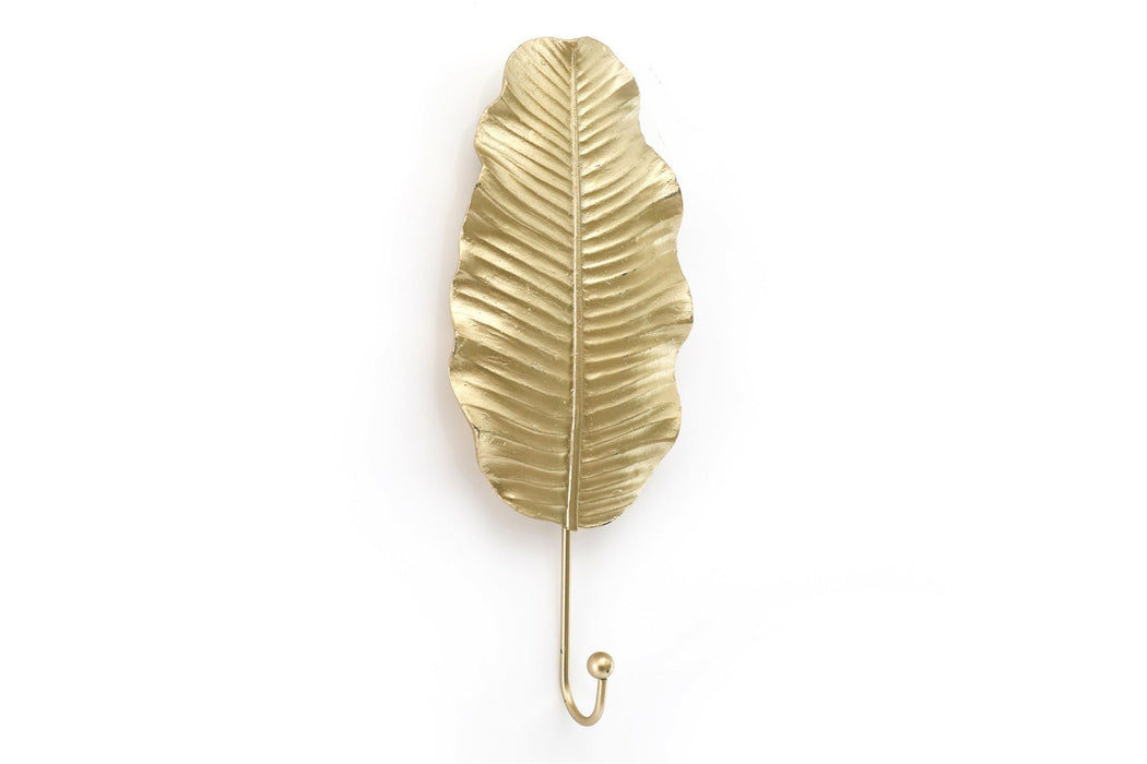 Gold Leaf Wall Hook 27cm - Kozeenest