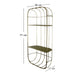 Gold Metal Wall Double Storage Shelf, Basket Design - Kozeenest