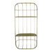 Gold Metal Wall Double Storage Shelf, Basket Design - Kozeenest