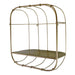 Gold Metal Wall Storage Shelf, Basket Design - Kozeenest