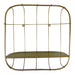 Gold Metal Wall Storage Shelf, Basket Design - Kozeenest