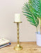 Gold Pillar Candlestick Large - Kozeenest