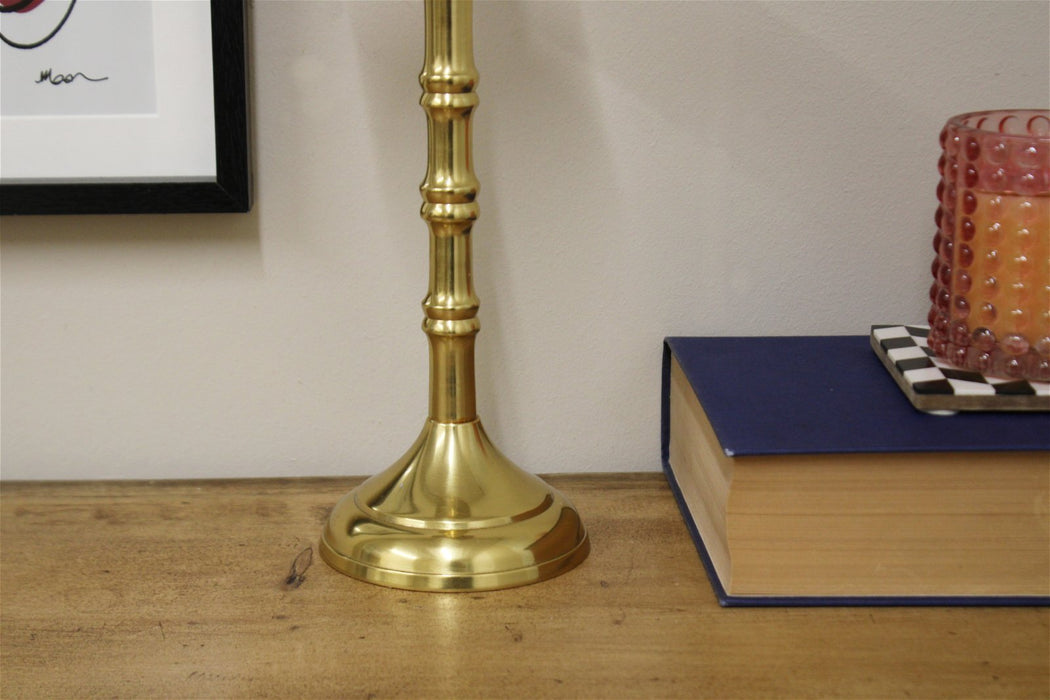 Gold Pillar Candlestick Medium - Kozeenest