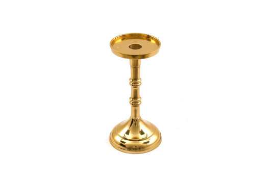 Gold Pillar Candlestick Small - Kozeenest