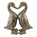 Gold Resin Kissing Ducks Heart Ornament - Kozeenest