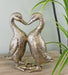 Gold Resin Kissing Ducks Heart Ornament - Kozeenest