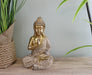 Gold Sitting Buddha Ornament, Meditating, 19cm - Kozeenest