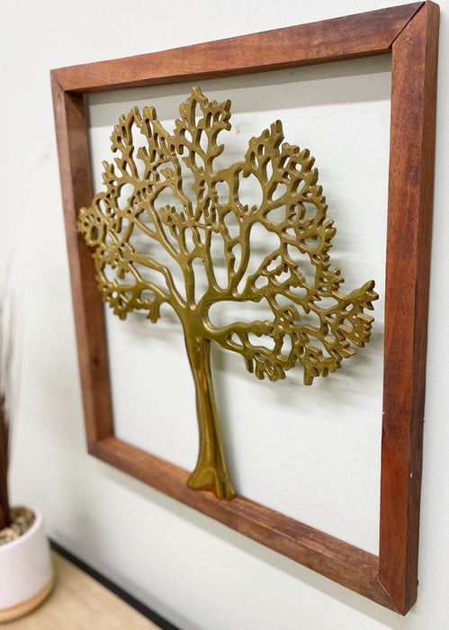 Gold Tree Of Life In Wooden Frame - Kozeenest