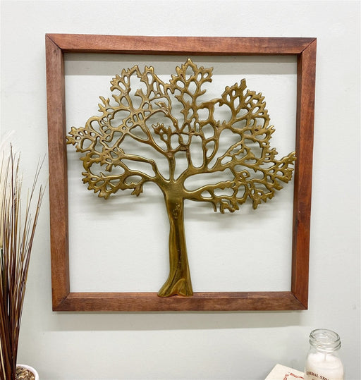 Gold Tree Of Life In Wooden Frame - Kozeenest