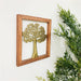 Gold Wall Hanging Tree In Wooden Frame - Kozeenest