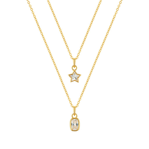 Divine Star Gold plated sterling silver Necklace-1