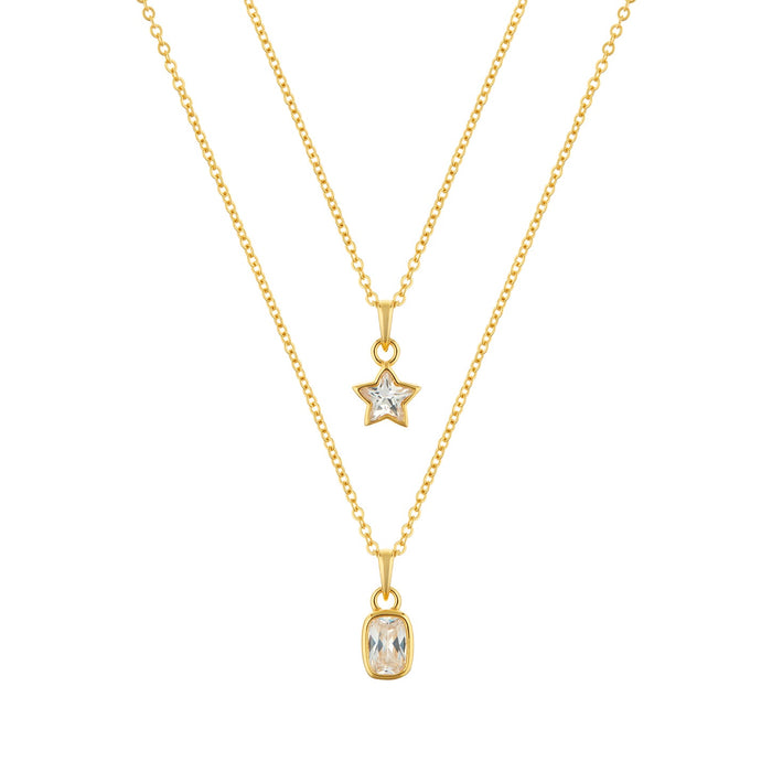 Divine Star Gold plated sterling silver Necklace-1