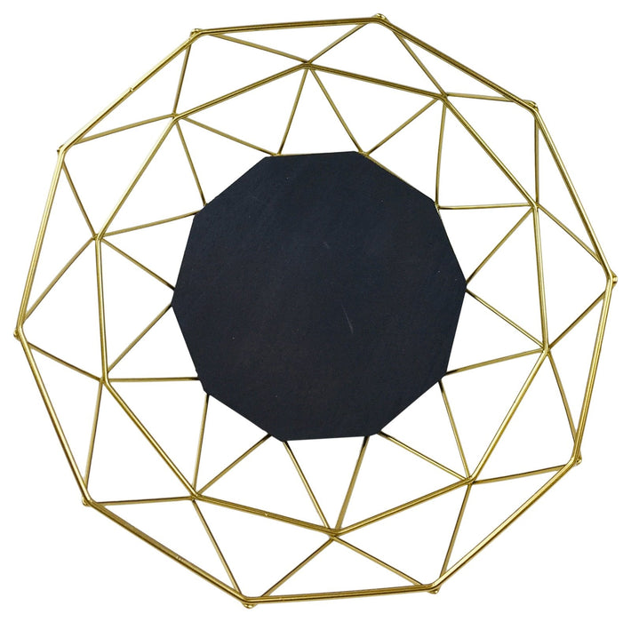 Golden Geometric Style Wire Bowl - Kozeenest