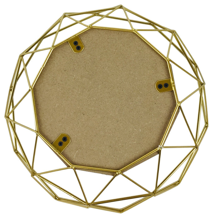 Golden Geometric Style Wire Bowl - Kozeenest