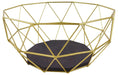 Golden Geometric Style Wire Bowl - Kozeenest