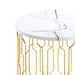 Grace End Table White Marble-2