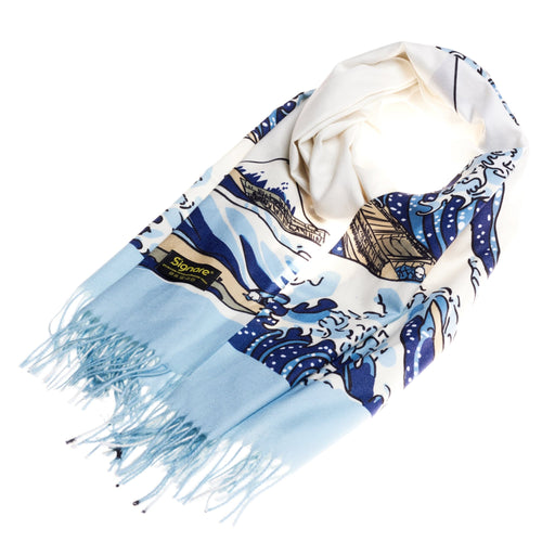 Great Wave of Kanagawa - Art Pashmina - Kozeenest