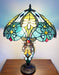 Green & Yellow Double Tiffany Lamp 68cm - Kozeenest