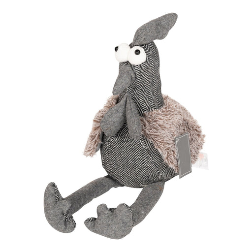 Grey Chicken Fabric Doorstop 36cm - Kozeenest