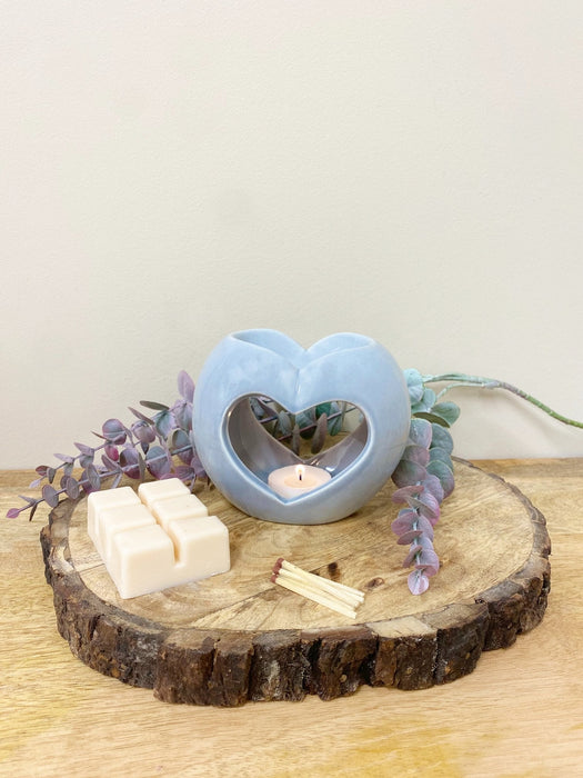 Grey Heart Oil or Wax Warmer - Kozeenest