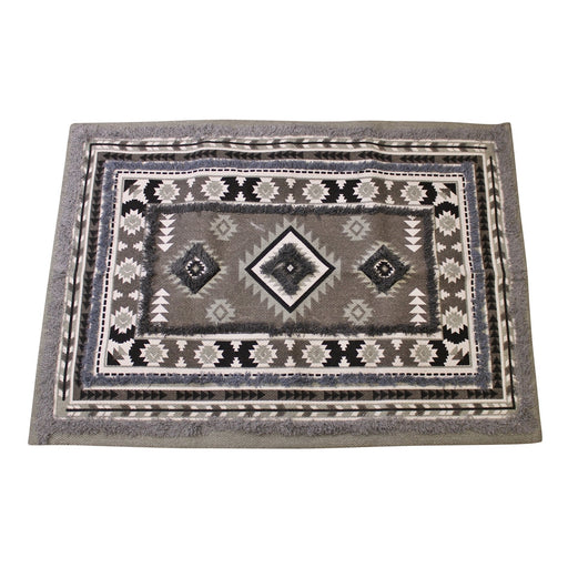 Grey Patterned & Tufted Rug, 60x90cm - Kozeenest